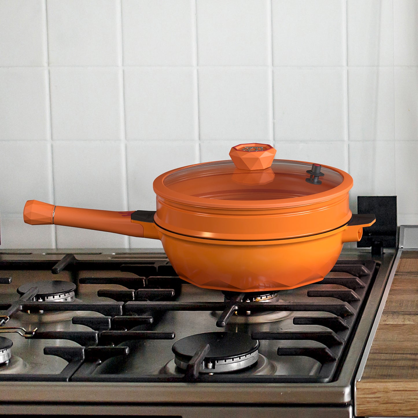 Large Nonstick Wok - 5 Quart Deep Pan with Lid and Steamer for Perfect Stir-Frying