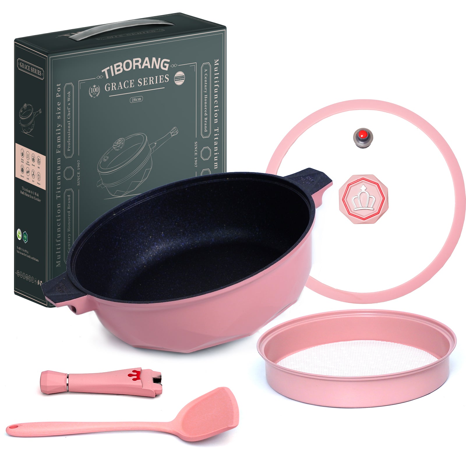 Mini Love Frying Pan Supplement Cooking Pot Ceramic Non-stick Pink  Heart-shaped Small Wok